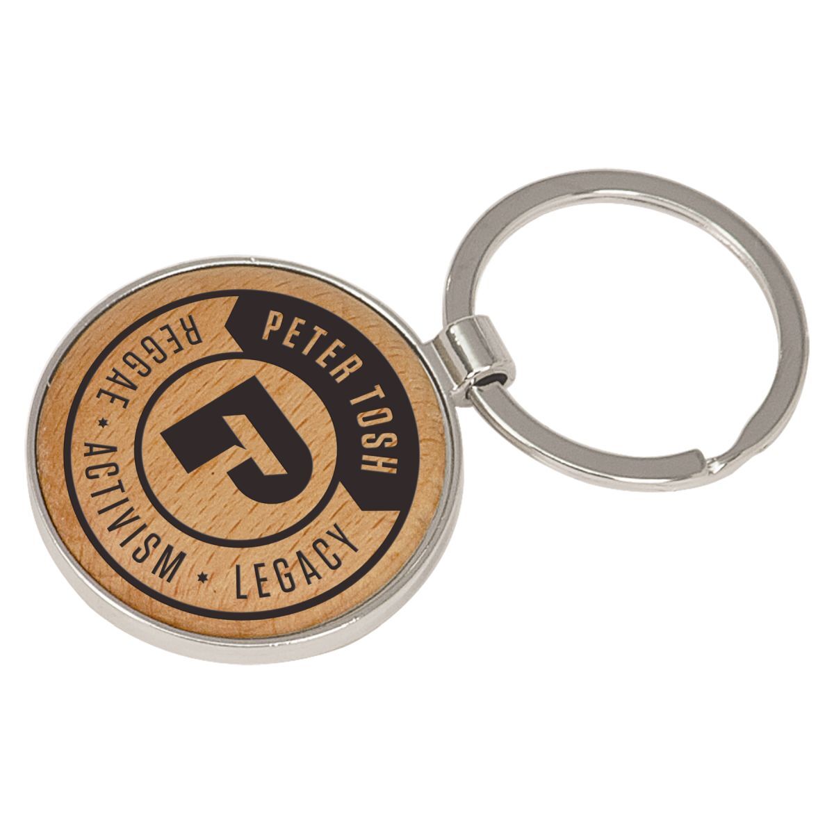 Reggae Activism Legacy Laser Engraved Maple Keychain