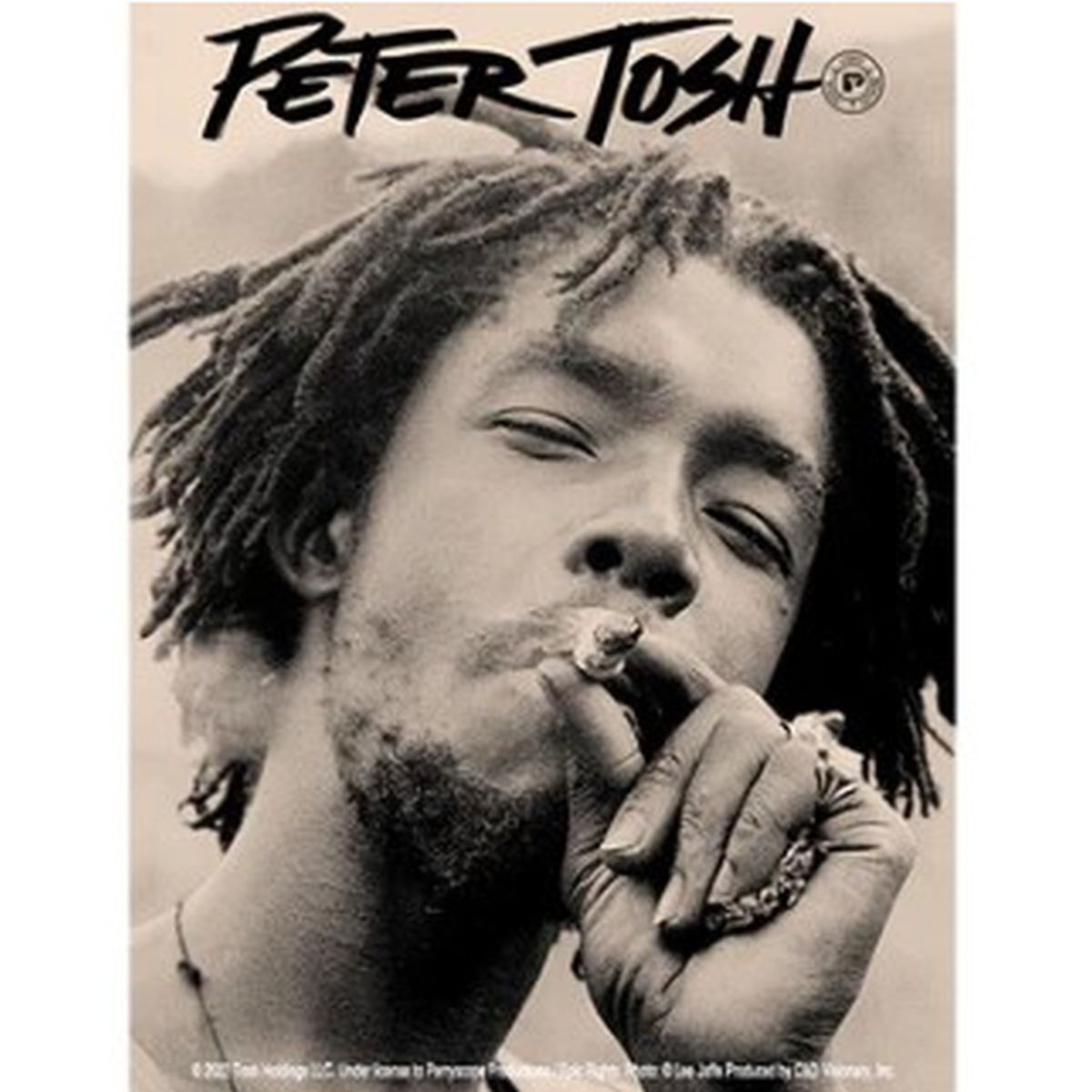 Peter Tosh Smoking Sepia Sticker