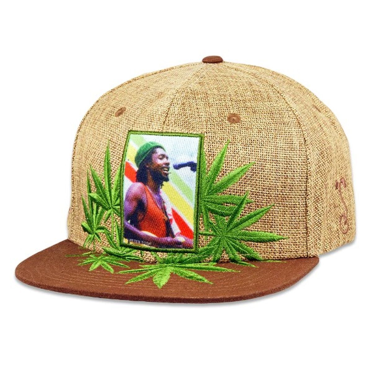 Peter Tosh Tan Leaf Snapback Hat