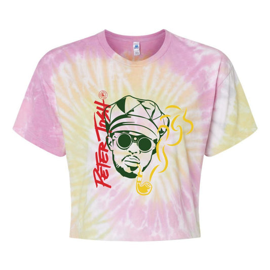 Diamond Cropped Tie-Dye T-Shirt